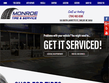 Tablet Screenshot of monroetire.com